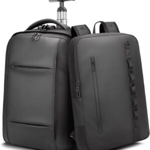 2-in-1 Detachable Carry On Rolling Backpack - Splits into Two Bags for Travel, 50L Wheeled Backpack with 17.3 ″ Padded Laptop Sleeve, USB Charging Ports, TSA Lock, Waterproof Luggage Suitcase