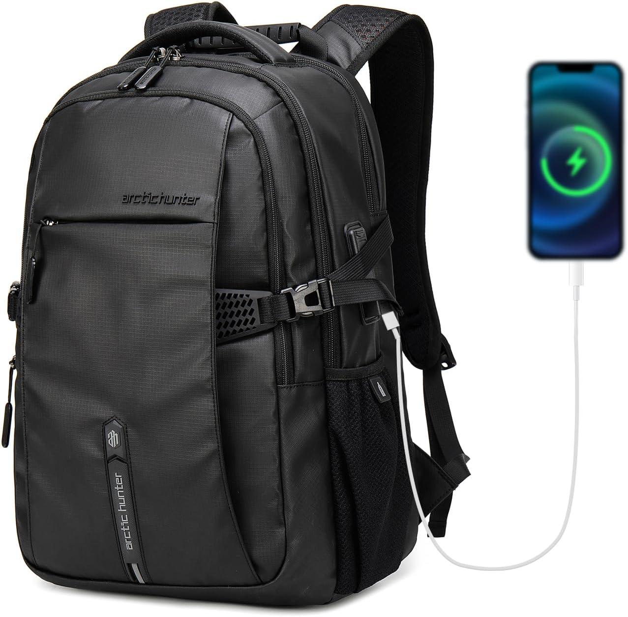 ARCTIC HUNTER AH Business Laptop Backpack for Men 30L Black i##e##s: Work Commuting ^^ Large ^^ Travel Carry On Backpack ^^ Flight Approved ^^ for Airplane ^^ Professional ^^ Adult ^^ College Backpacks ^^ Casual Daypack :i##e##s