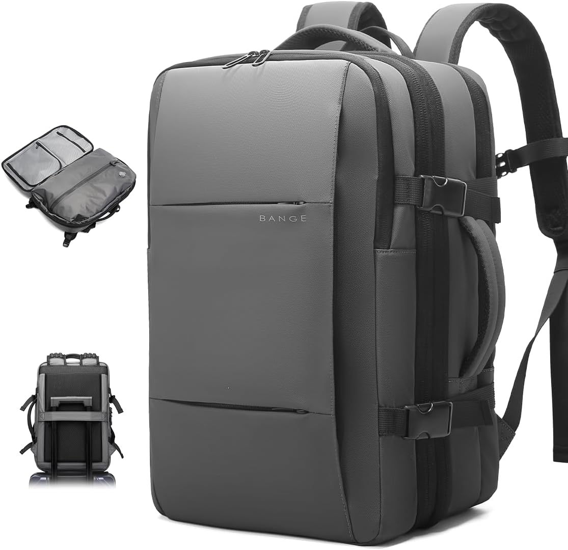 BANGE Airback Travel Backpack Expandable Backpacks i##e##s: Anti-Theft ^^ Vacuum Compression ^^ with Pump ^^ for Airplanes :i##e##s - Image 12