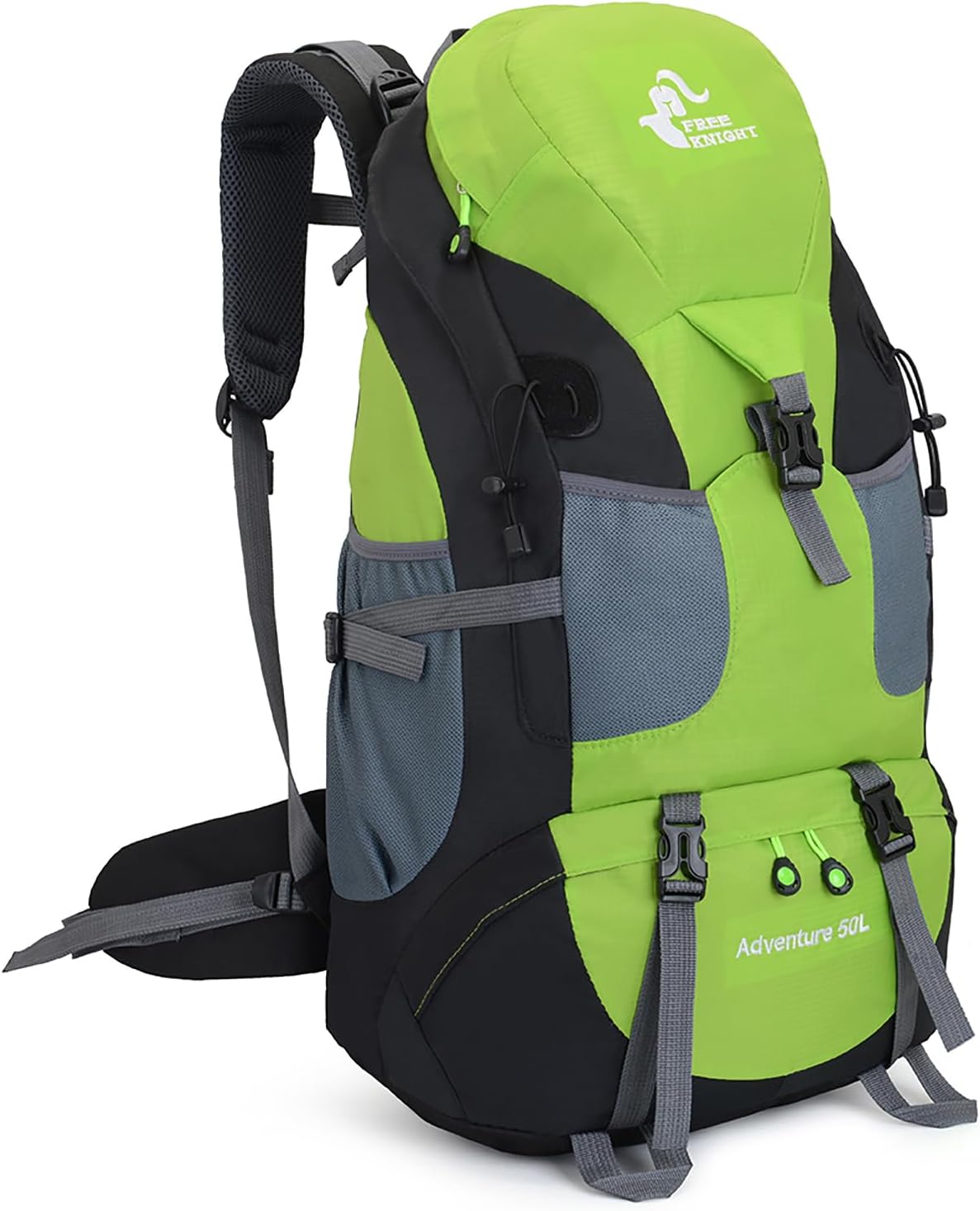 Bseash 50L Hiking Backpack, Water Resistant Lightweight Outdoor Sport Daypack Travel Bag for Camping Climbing Skiing Cycling (Black - No Shoe Compartment) - Image 12