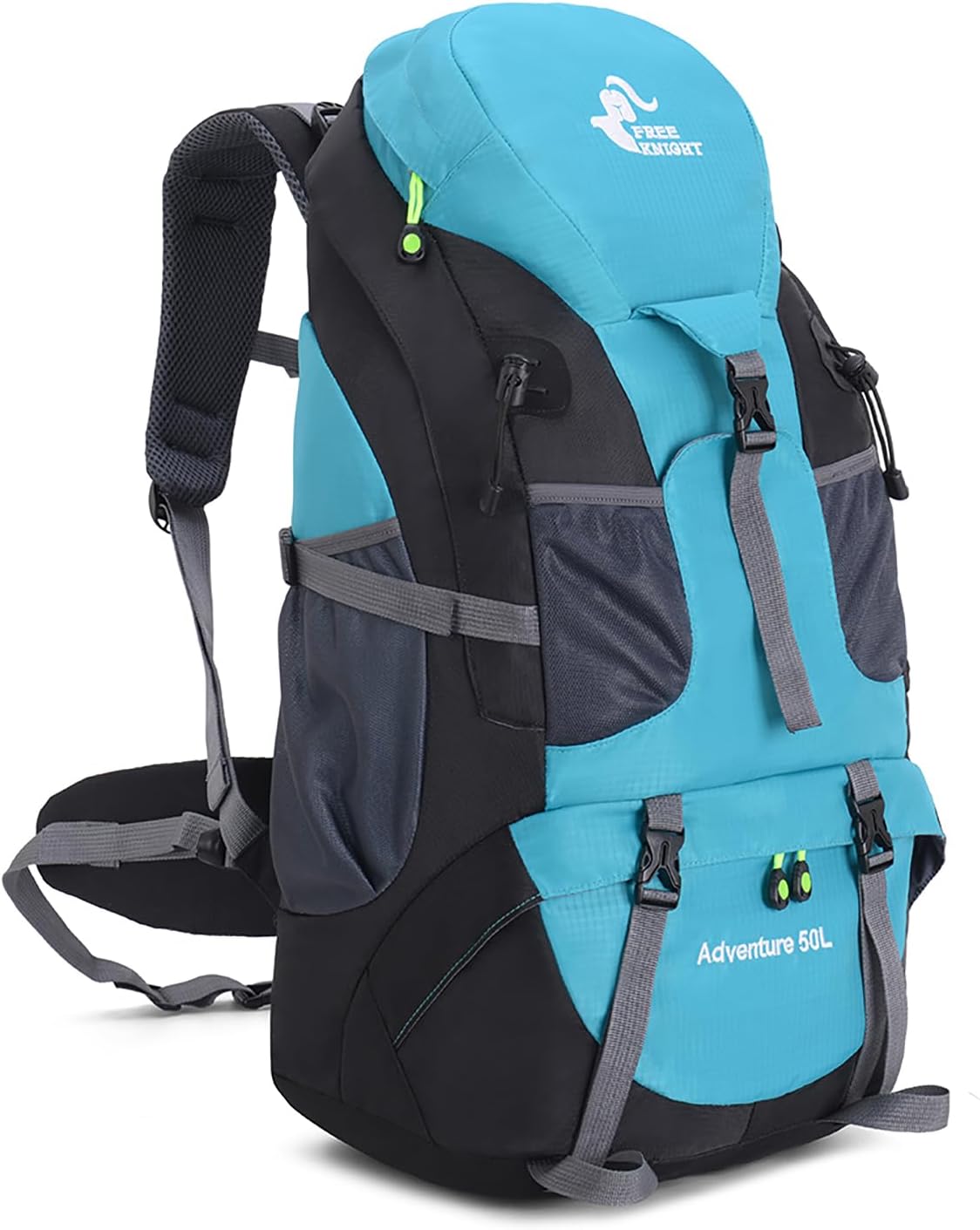 Bseash 50L Hiking Backpack, Water Resistant Lightweight Outdoor Sport Daypack Travel Bag for Camping Climbing Skiing Cycling (Black - No Shoe Compartment) - Image 13