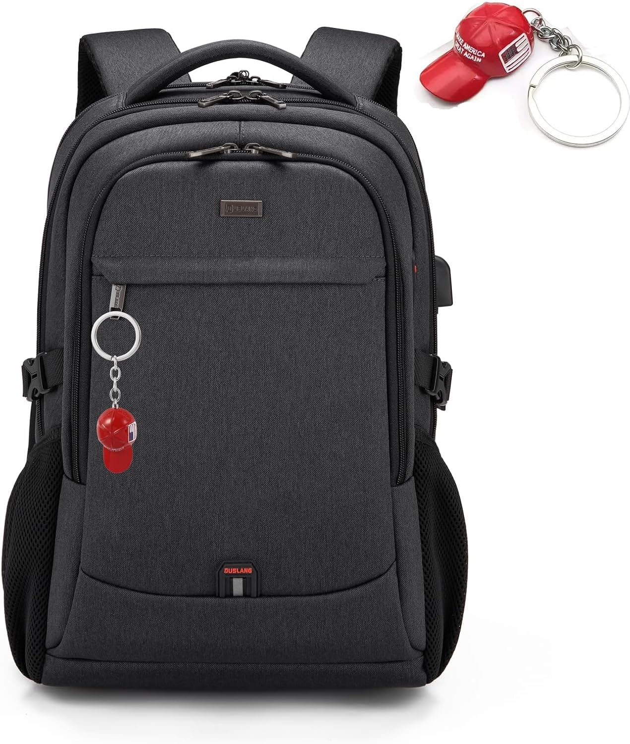 DUSLANG 17 Inch Laptop Backpack for Travel Water Resistant College Backpack for Men\/Women Laptop Bag with USB Charging Port,Black - Image 24