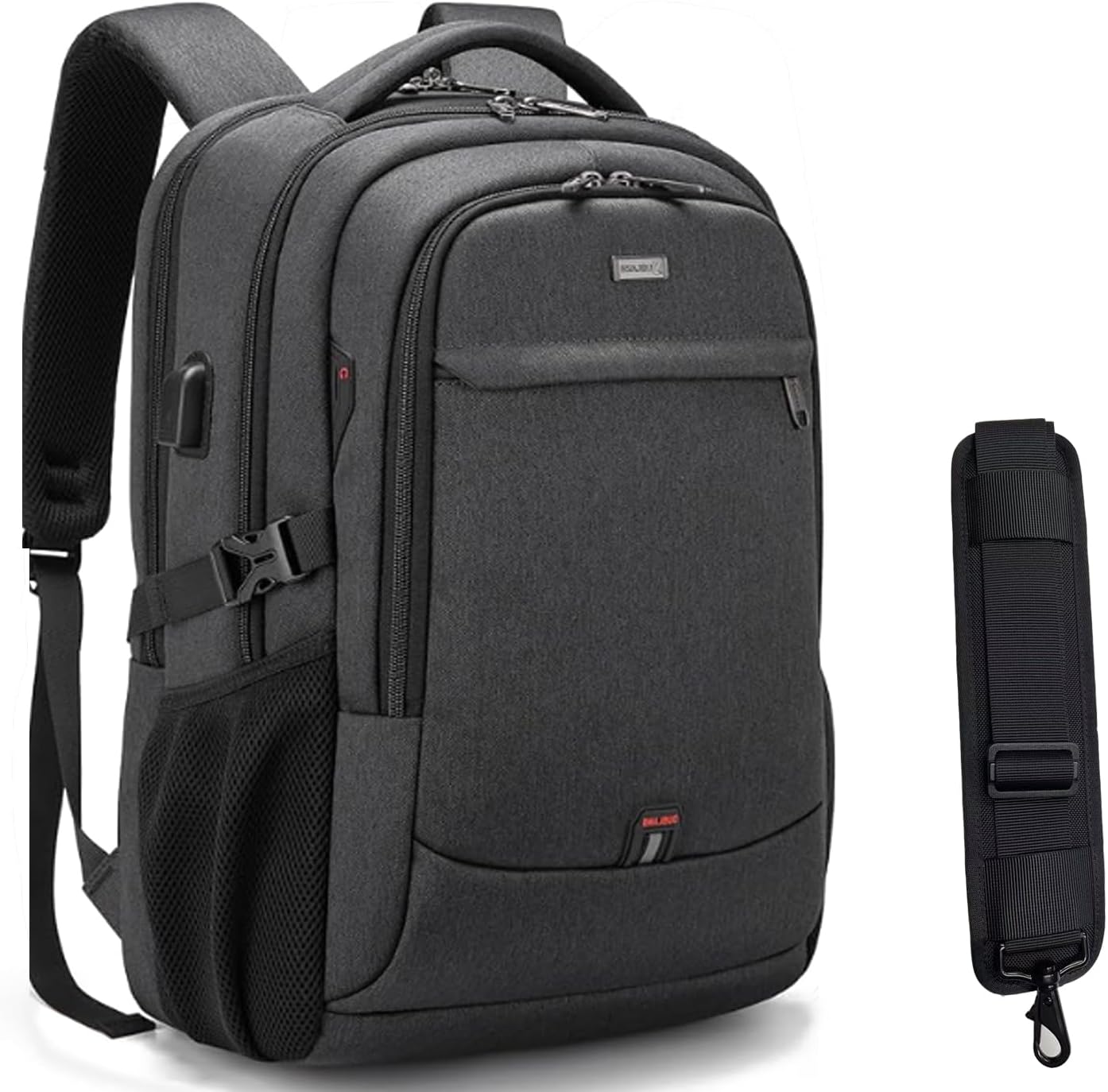 DUSLANG 17 Inch Laptop Backpack for Travel Water Resistant College Backpack for Men\/Women Laptop Bag with USB Charging Port,Black - Image 28