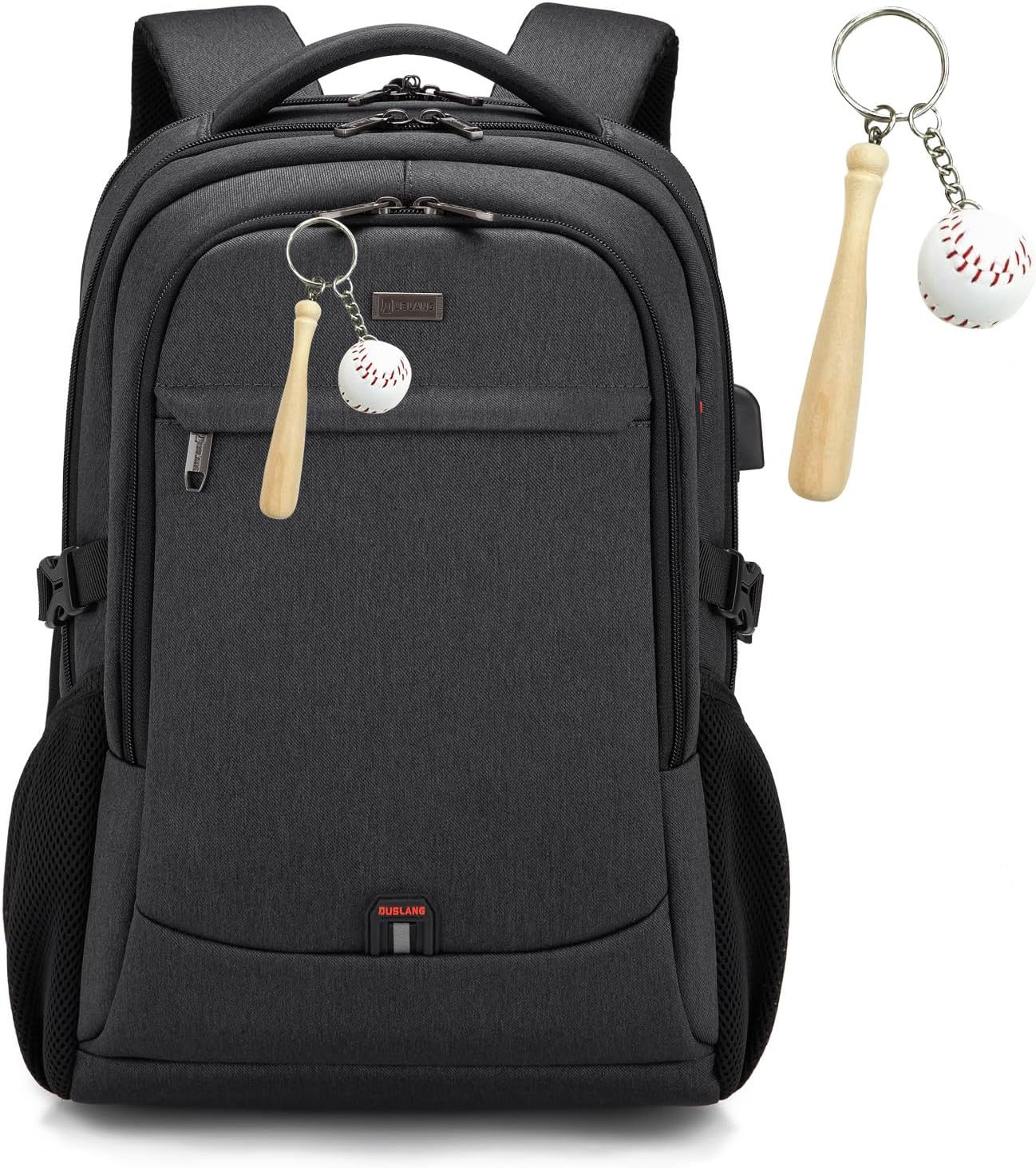 DUSLANG 17 Inch Laptop Backpack for Travel Water Resistant College Backpack for Men\/Women Laptop Bag with USB Charging Port,Black - Image 12