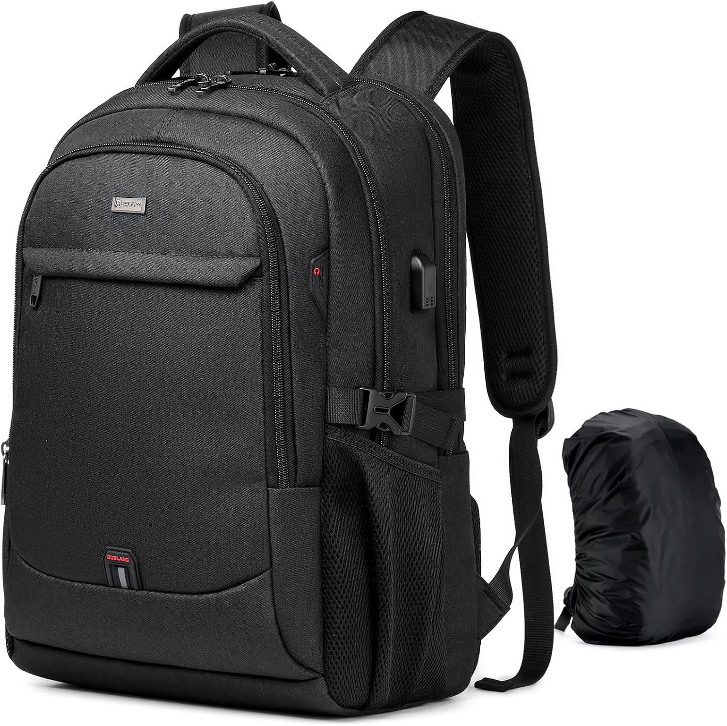 DUSLANG 17 Inch Laptop Backpack for Travel Water Resistant College Backpack for Men\/Women Laptop Bag with USB Charging Port,Black - Image 35