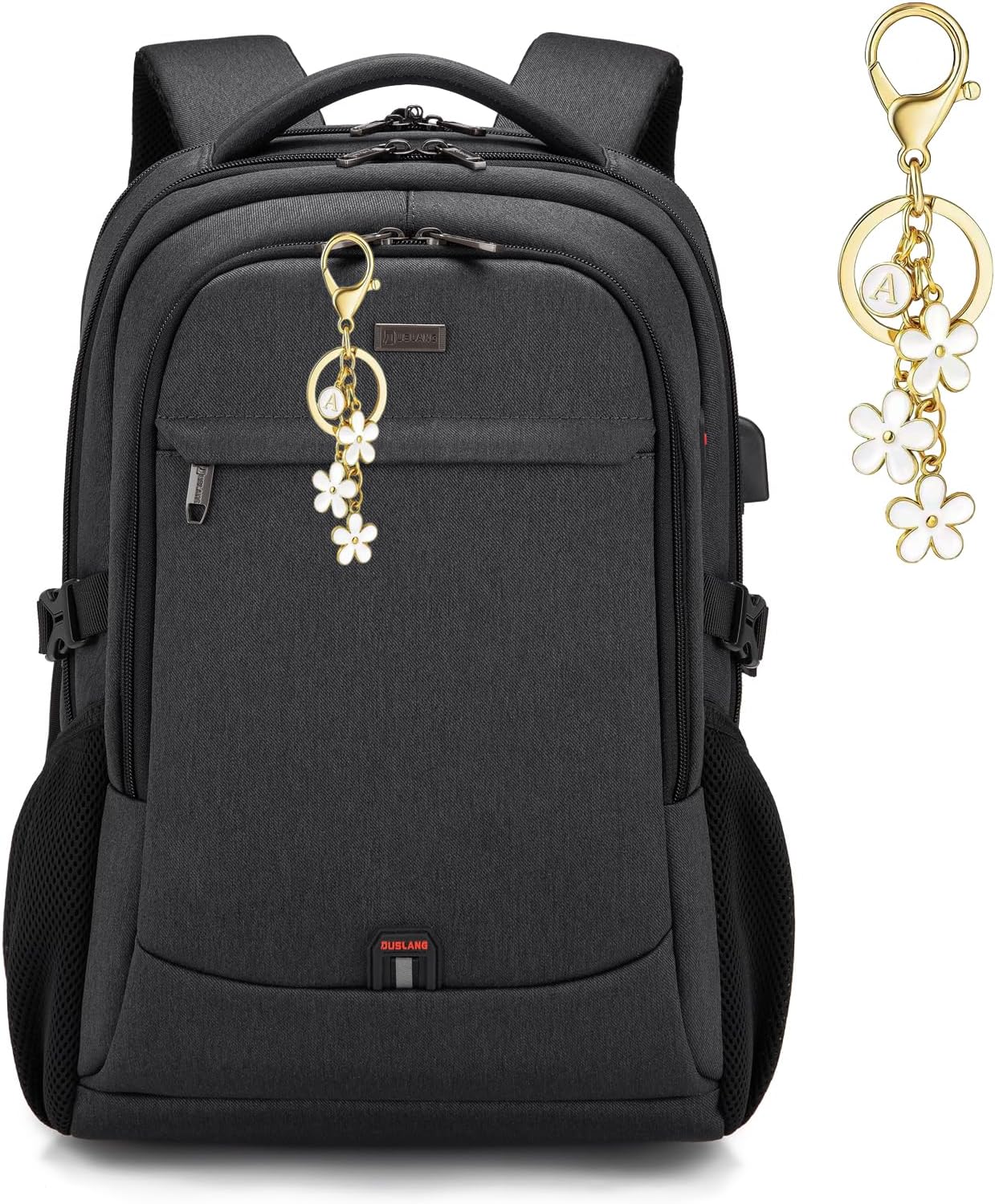 DUSLANG 17 Inch Laptop Backpack for Travel Water Resistant College Backpack for Men\/Women Laptop Bag with USB Charging Port,Black - Image 41