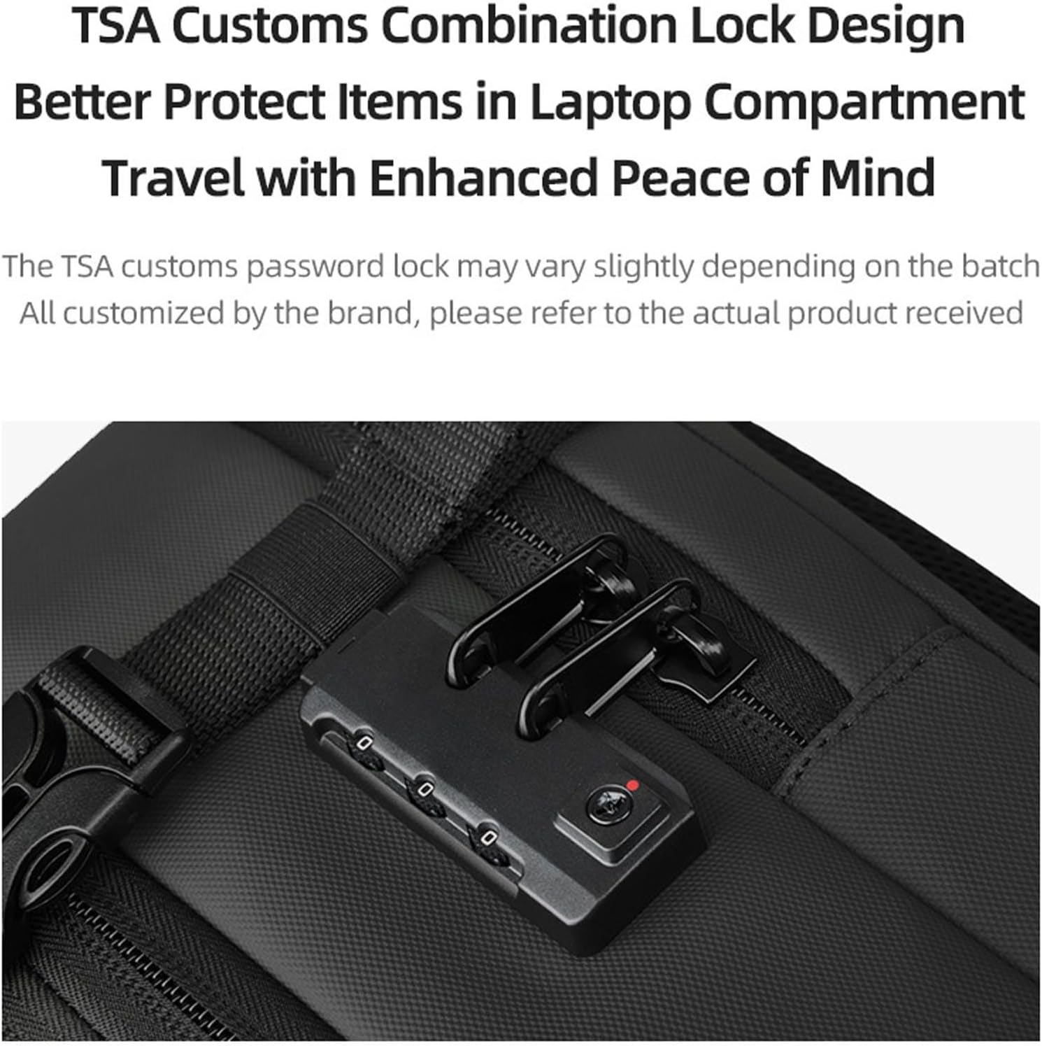 FOSA Vacuum Seal Compression Travel Backpack, 60L Vacuum Seal Bags for Clothing, Expandable Electric Vacuum Backpacks, with Combination Lock, Black, 25L-60L - Image 6