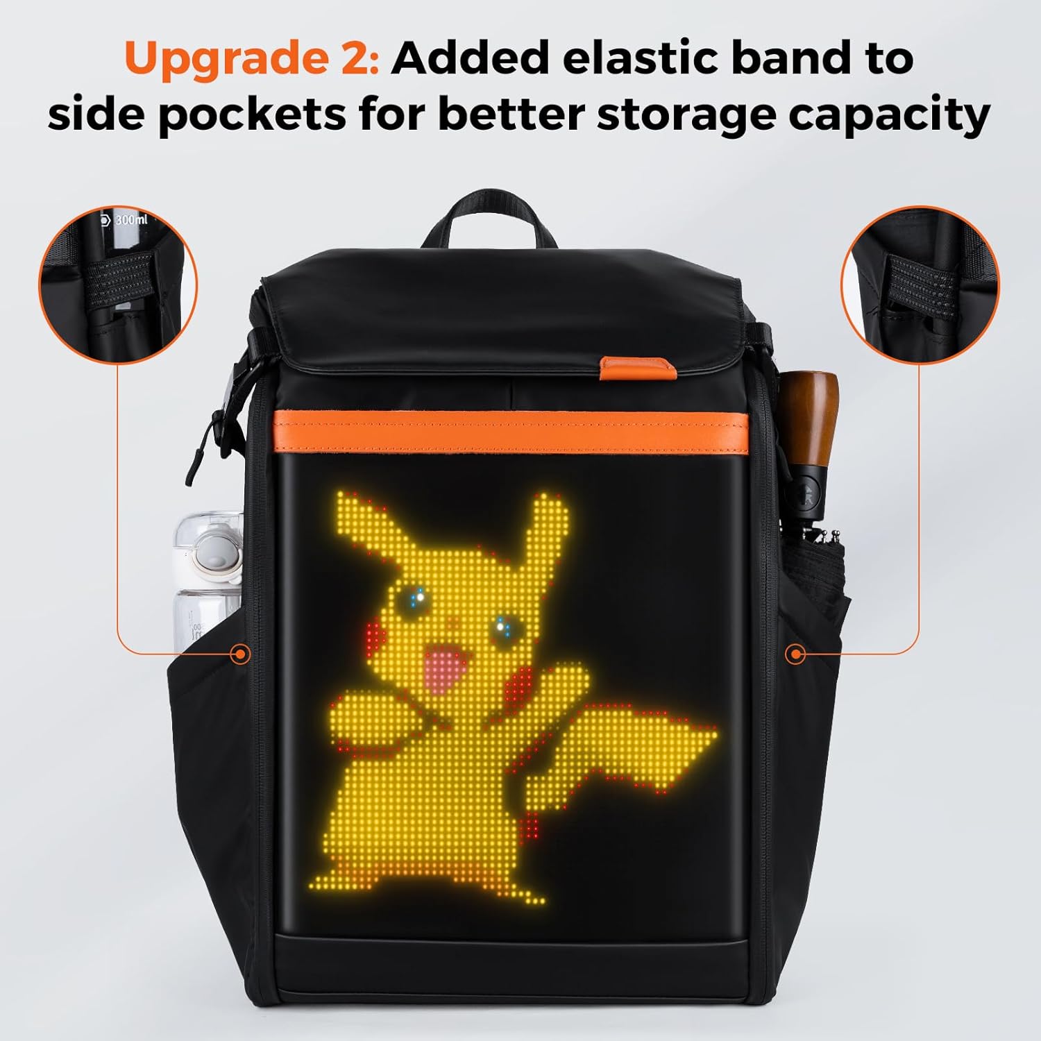 Gelrova LED Backpack Clash Serise 17inch, Travel Laptop Backpack, Business Durable Laptops Backpack, College Computer Bag Gifts for Men & Women Fits 15.6 Inch Notebook - Image 4