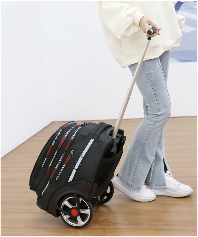 Glodiar Rolling Backpack,Large Rolling Laptop Bag Briefcase Backpacks with Wheels for Women Adults Travel Trolley Office,Waterproof Wheeled Backpack(22inch, Black) - Image 2