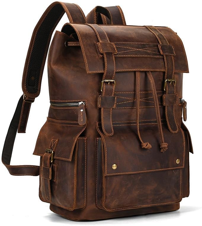 HIONJIN Laptop LARGE Backpack Casual Bookbag Daypack Camping Travel Rucksack(D) - Image 4