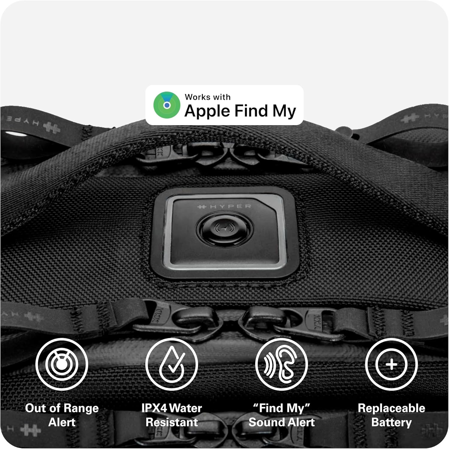 HyperPack Pro 22L Slim Travel Backpack with 'Find My' Compatibility - Fits up to 16” Laptop. Anti Theft w/RFID Protective Pocket. - Image 3