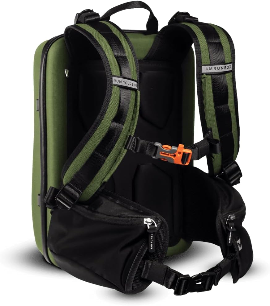 IAMRUNBOX Green Backpack Pro 16" Water Resistant Laptop Lightweight Backpack for Commuting, Travel, Running, Cycling, Outdoor - Image 6