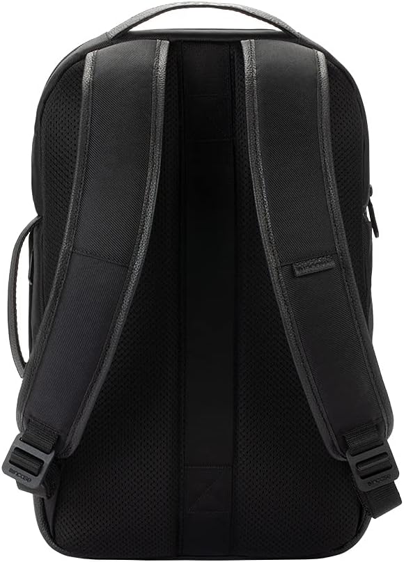 Incase Twill & Leather Backpack - Durable Recycled Twill Travel Backpack for 16-inch Laptop - Compact Carry-On (18 x 13 x 5 in, 17.5L) - Black - Image 4