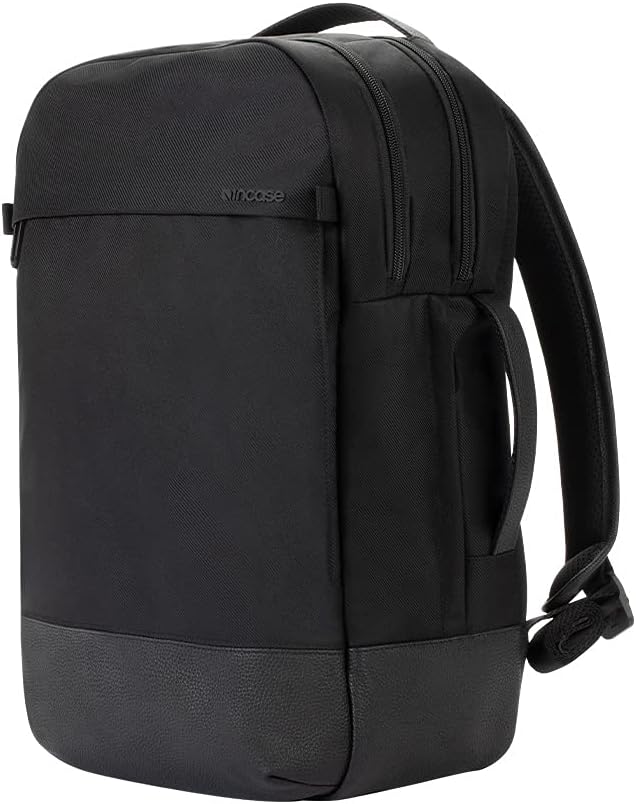 Incase Twill & Leather Backpack - Durable Recycled Twill Travel Backpack for 16-inch Laptop - Compact Carry-On (18 x 13 x 5 in, 17.5L) - Black - Image 6