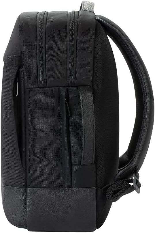 Incase Twill & Leather Backpack - Durable Recycled Twill Travel Backpack for 16-inch Laptop - Compact Carry-On (18 x 13 x 5 in, 17.5L) - Black - Image 3