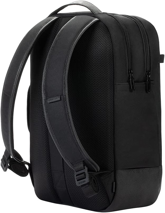 Incase Twill & Leather Backpack - Durable Recycled Twill Travel Backpack for 16-inch Laptop - Compact Carry-On (18 x 13 x 5 in, 17.5L) - Black - Image 5