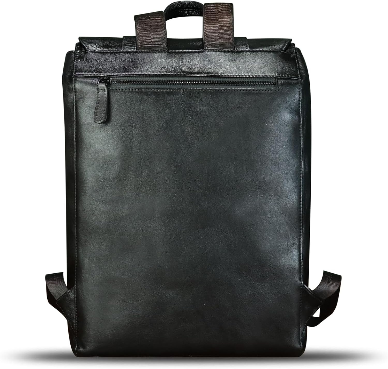 IVTG Genuine Leather Backpack for Men Vintage Handmade Leather Rucksack Knapsack Purse Daypack for Travel Laptop Notebook (Black) - Image 3