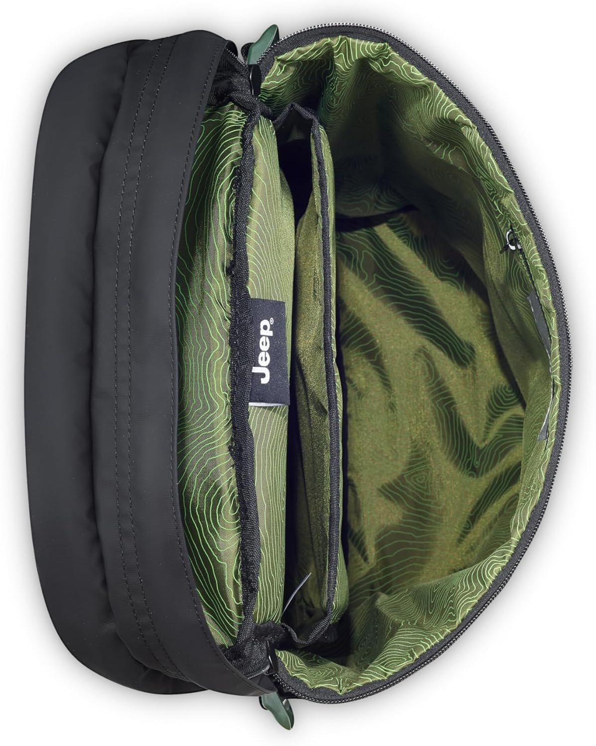 Jeep JS013C Cylindrical Travel Backpack, Black, 17" Laptop - Image 6