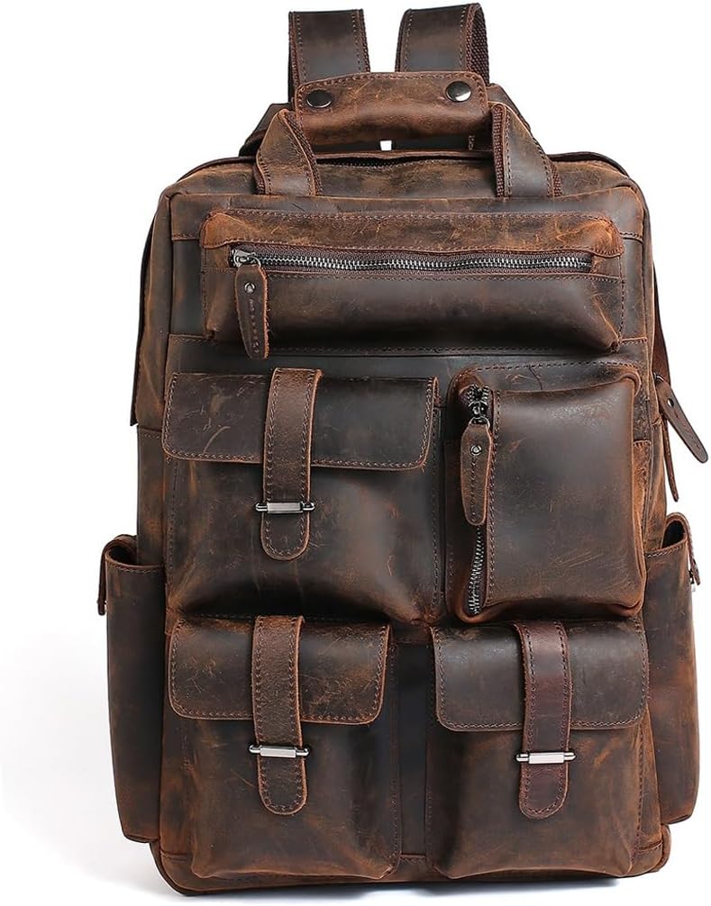 JOQWJPOIJ Laptop LARGE Backpack Casual Bookbag Daypack Camping Travel Rucksack