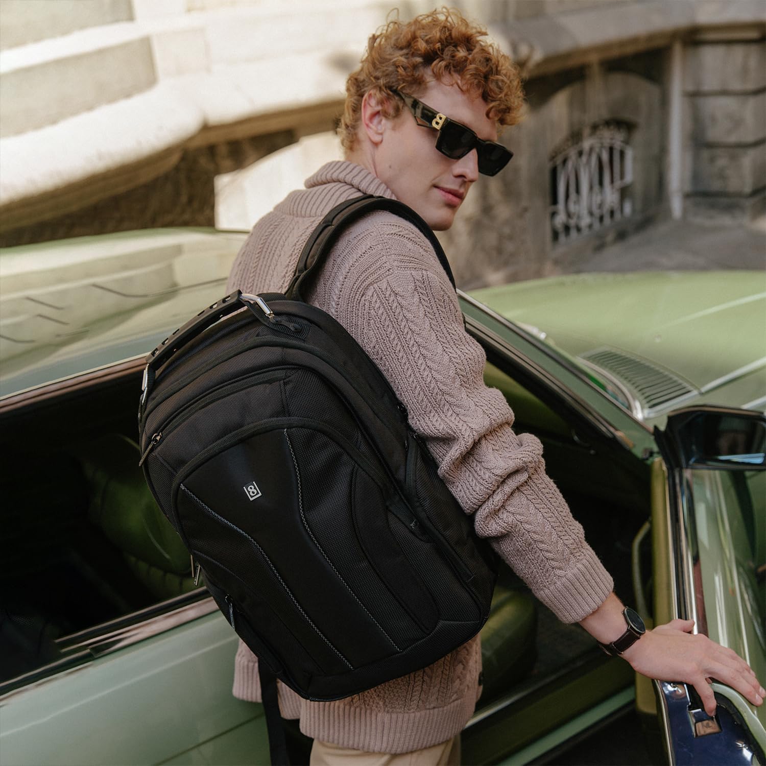 LEVEL8 Laptop Backpack Work Backpack for Men Women Black Fits 15.6" Laptop and Notebook i##e##s: Travel Computer Bag ^^ for Business :i##e##s - Image 3