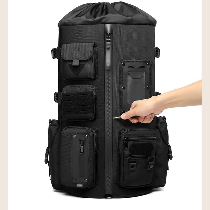 Men Leather Briefcase Men's Waterproof Carry On Backpack with Laptop Compartment Large Casual Hiking Backpack Travel Bag Lightweight Daypack for Men - Image 6