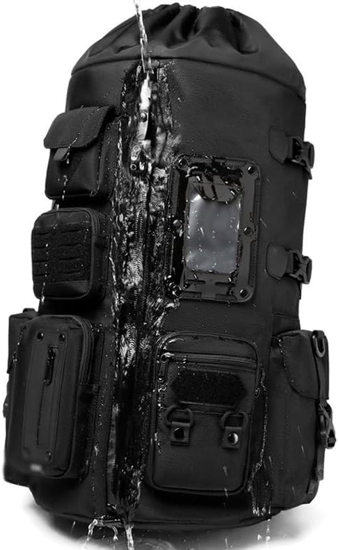 Men Leather Briefcase Men's Waterproof Carry On Backpack with Laptop Compartment Large Casual Hiking Backpack Travel Bag Lightweight Daypack for Men - Image 3