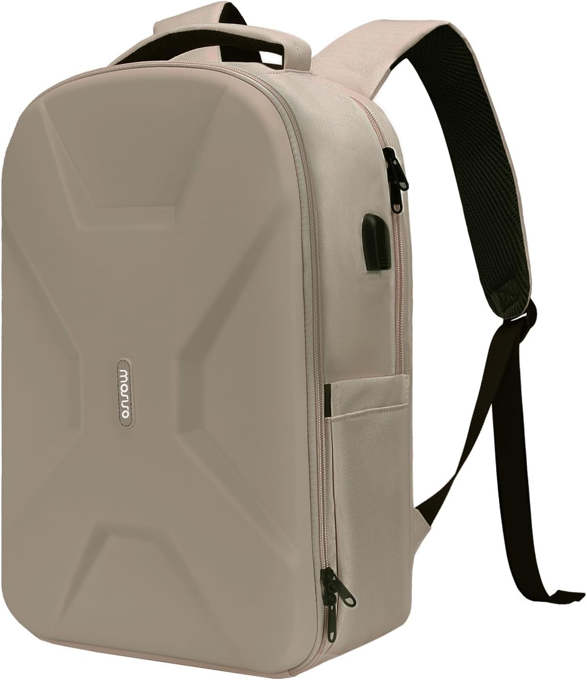 MOSISO 15.6-16 inch 35L Laptop Backpack with USB Charging Port for Women Men, Waterproof Hardshell Travel Business Computer Bag, Anti-Theft Daypack with Luggage Strap, Black - Image 8