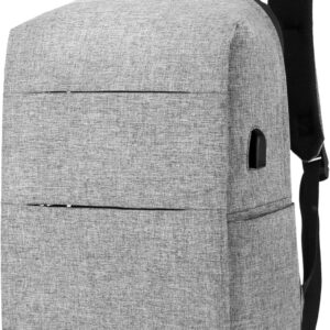Nordace Nelson Smart Travel Backpack for Men & Women with USB Charging Port, Water Resistant - Everyday Laptop Backpack for Travel & Work - 15.6 Inch (Grey)