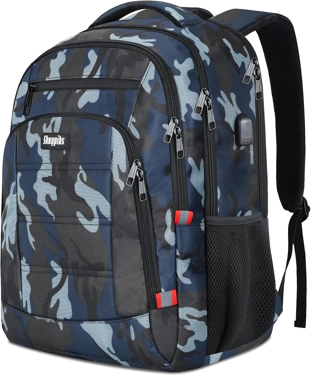 Skaypibs Laptop Backpack for Men Black Fits 15.6 Inch i##e##s: School Backpack ^^ with USB Charging Port ^^ Water Resistant Backpack ^^ for teens boys ^^ Business Work College bookbag ^^ book bag ^^ Back Pack :i##e##s - Image 13