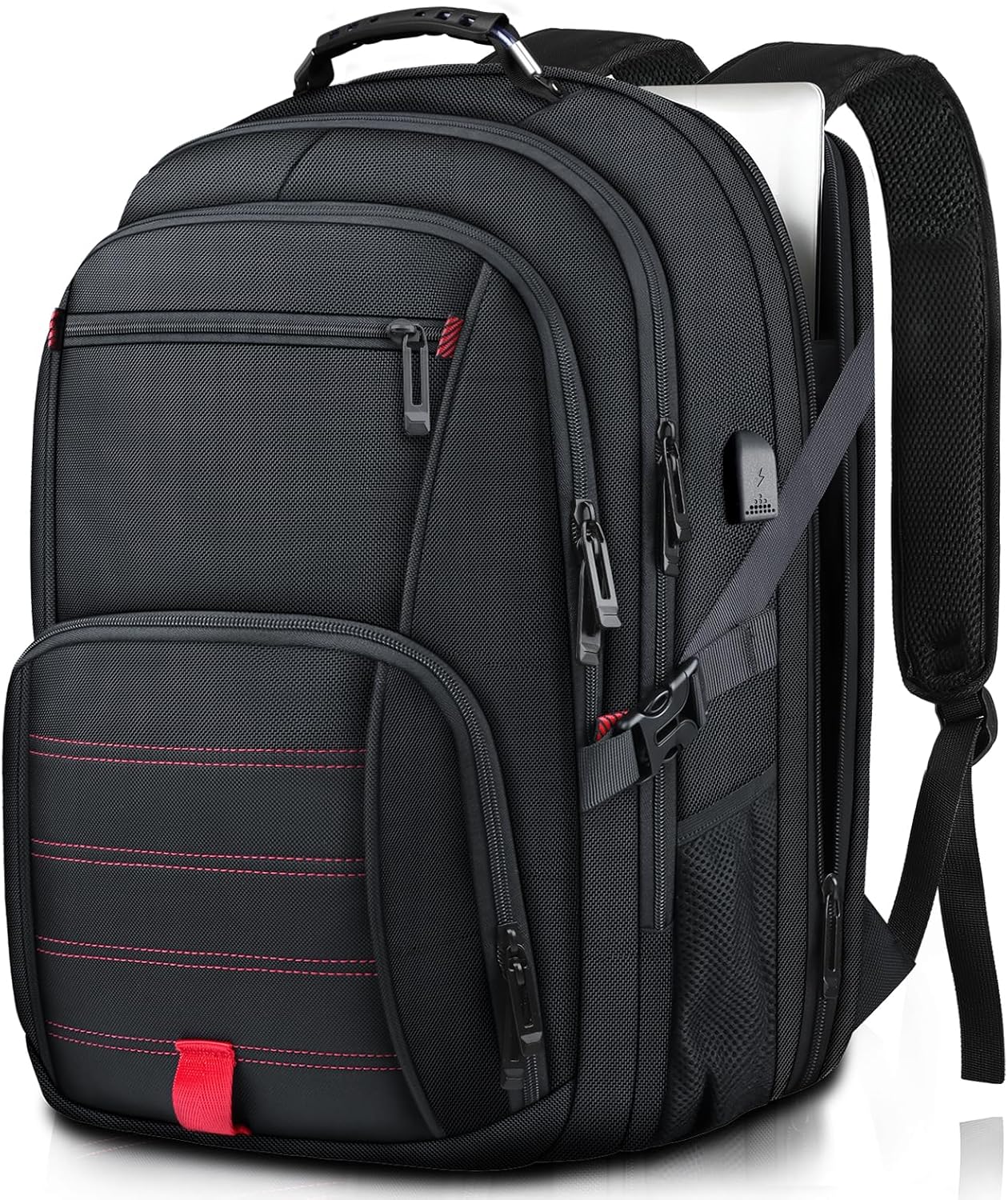 TAZBUZO Travel Backpack 50L Extra Large Laptop Backpack for Men i##e##s: big Backpack ^^ Water Resistant ^^ TSA Approved ^^ Business ^^ Work ^^ College ^^ School ^^ Computer Bag ^^ with USB Port ^^ Fits 17 Inch Laptops :i##e##s