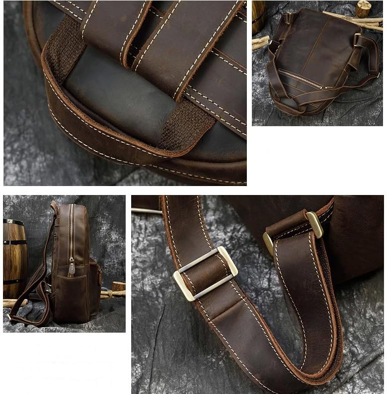 THJKUPO Backpack for Men Laptop Brown Travel Rusack Casual Daypack - Image 5