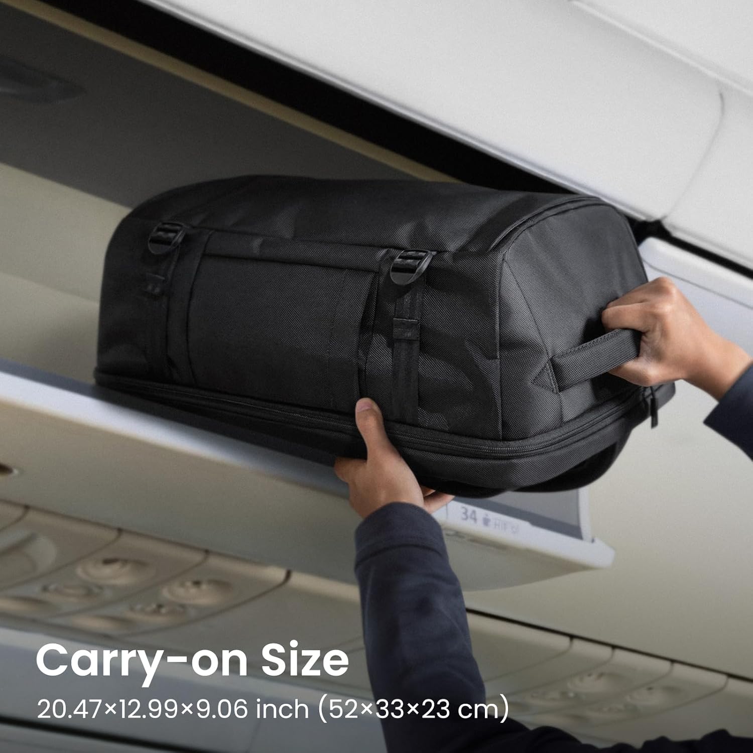 tomtoc Travel Backpack 40L, TSA Friendly Flight Approved Carry-on Luggage Hand Water-resistant Lightweight Business Rucksack, Durable Large Weekender Bag Daypack Fits 17.3 Inch Laptop, PFAS Free - Image 6