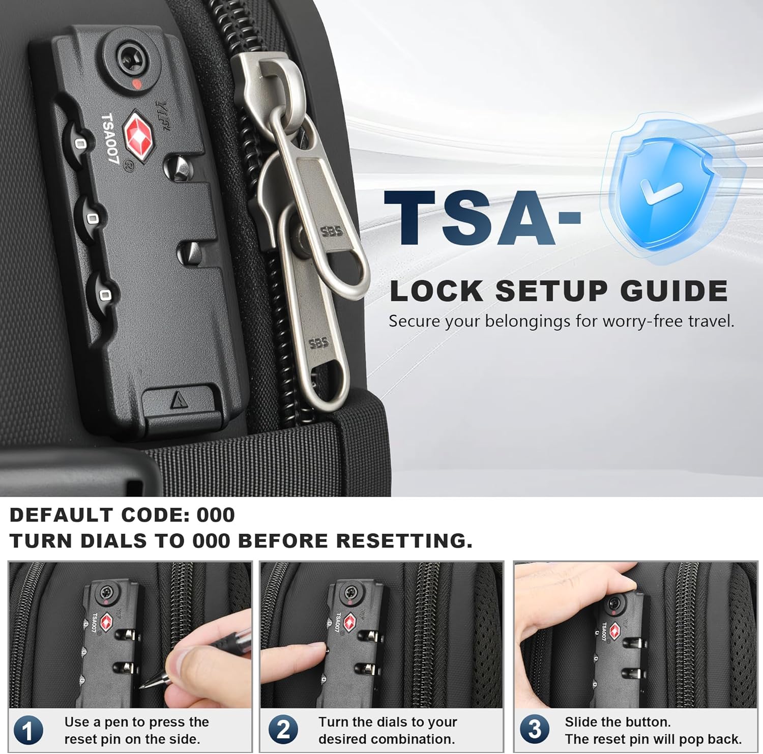 Vacuum Backpack Travel - 60L Expandable Carry-On Vacpack Backpack with Vacuum Pump, TSA Lock, Laptop Compartment, Water-Resistant Seal Compression Bag for Business & Flight Travel (Blue) - Image 6