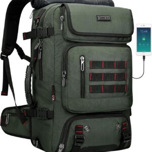 WITZMAN Travel Backpack Duffle Backpack for Men B682 Army Green i##e##s: Carry on ^^ Airline Approved ^^ Convertible ^^ Nylon ^^ Luggage Bag :i##e##s