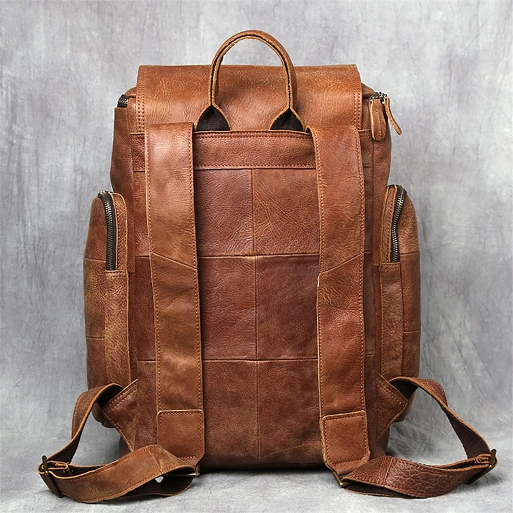 YUYUFA Genuine Leather Backpack First Layer Cowhide Backpack Leisure Travel Bag Large Capacity Laptop Bag for 16inch - Image 6