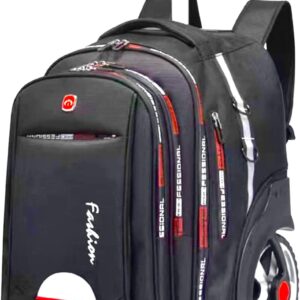 YWAOTRGY Quality Travel Rolling Backpack for Adults, 22 Inch Laptop Backpack with Wheels, Large Waterproof Roller Backpack, Wheeled Backpack for Business(Black)